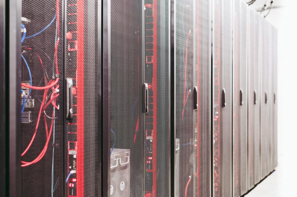 Why Major Tech Companies Are Abandoning Cloud Storage for Local Mesh Networks Modern data center with rows of servers and networking equipment