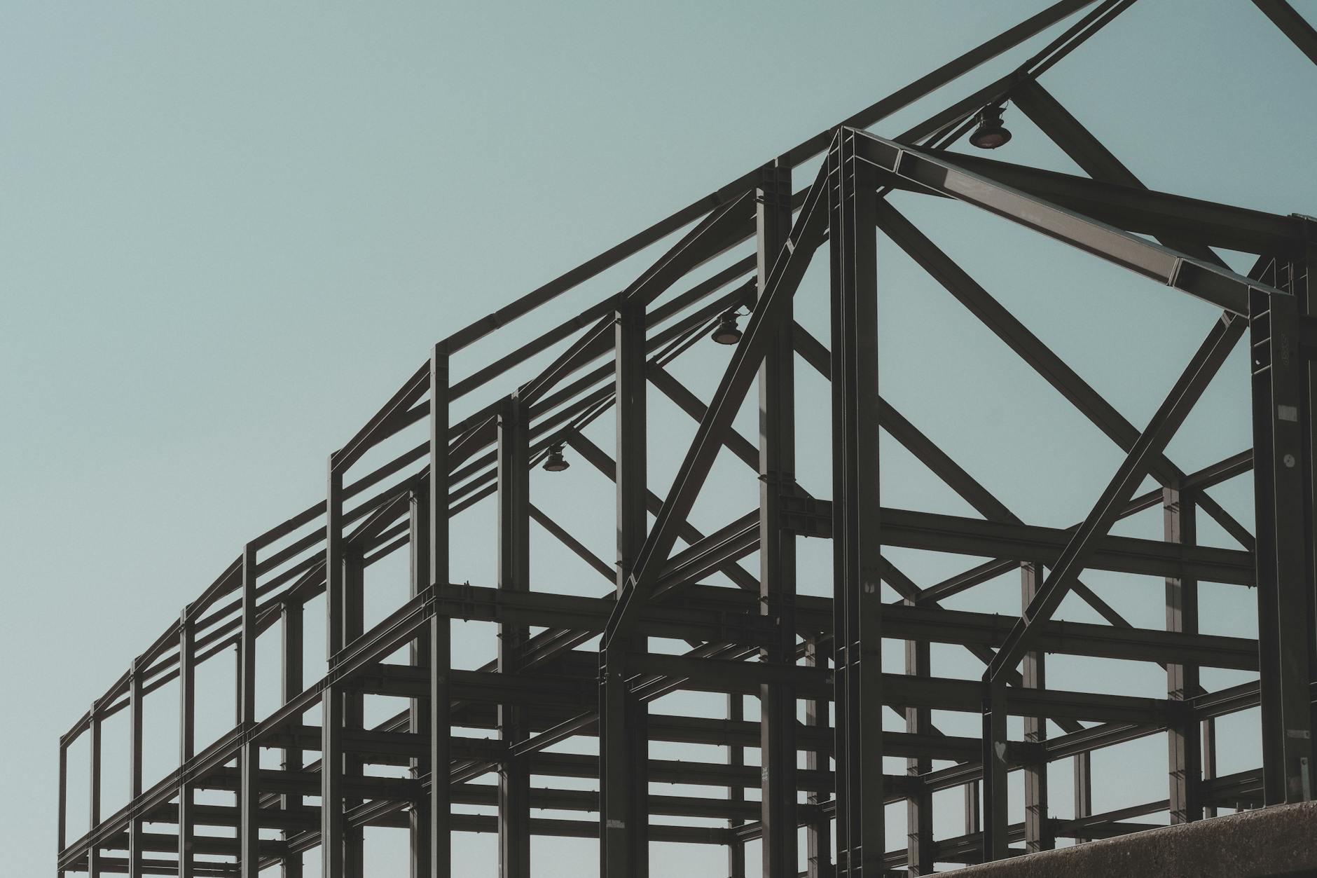 Wooden frame construction showing potential application for lab-grown lumber materials