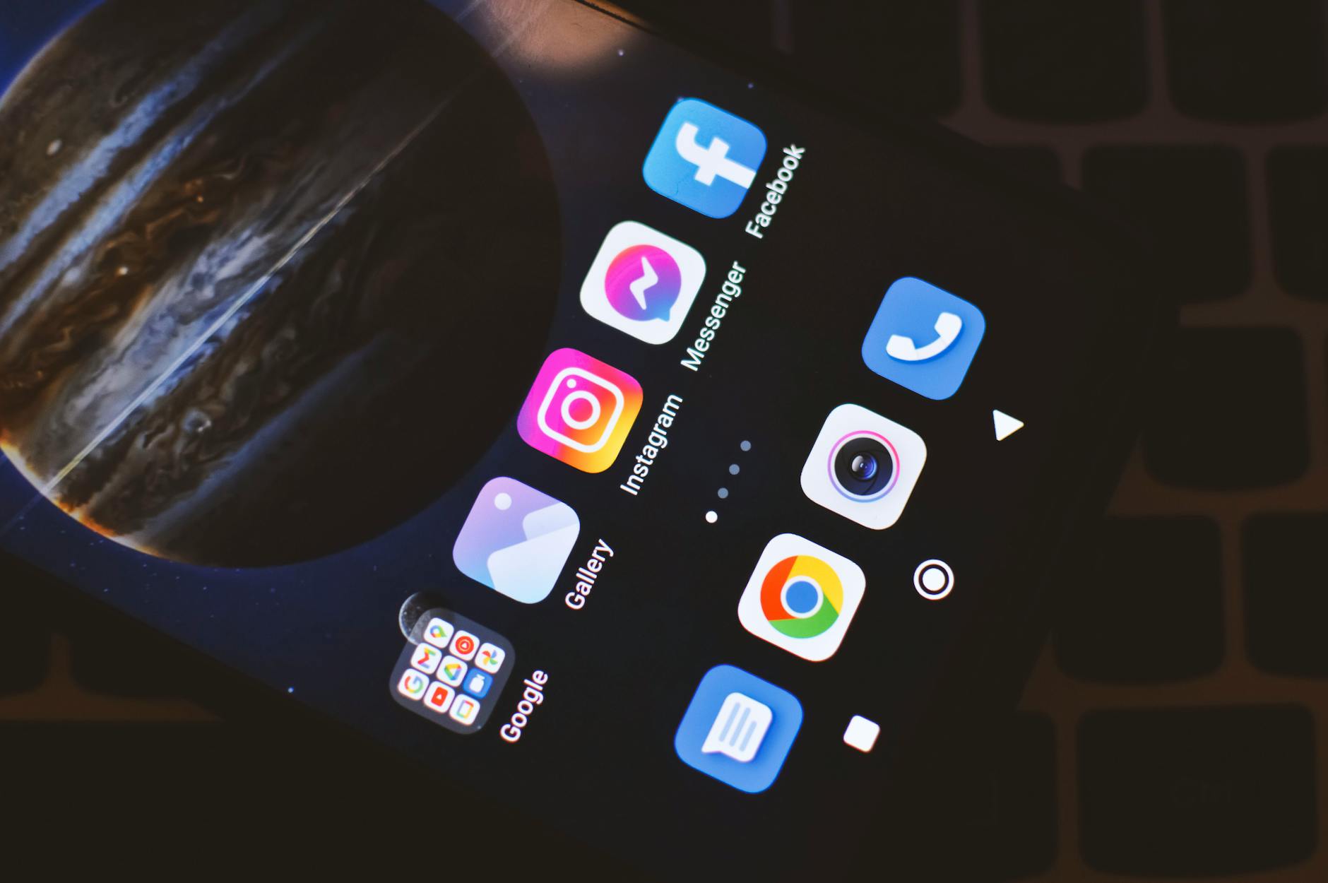 Modern smartphone displaying productivity apps and digital interface elements