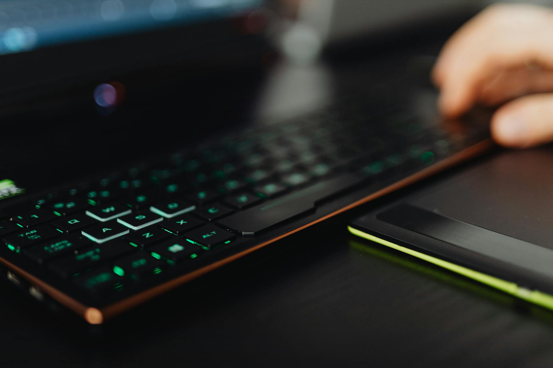 A gaming laptop on a desk representing PC gaming platform choices
