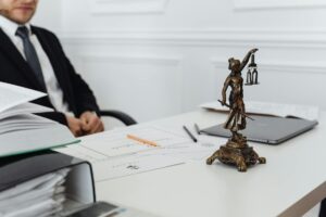 Legal documents and courtroom setting representing an intellectual property lawsuit in the gaming industry