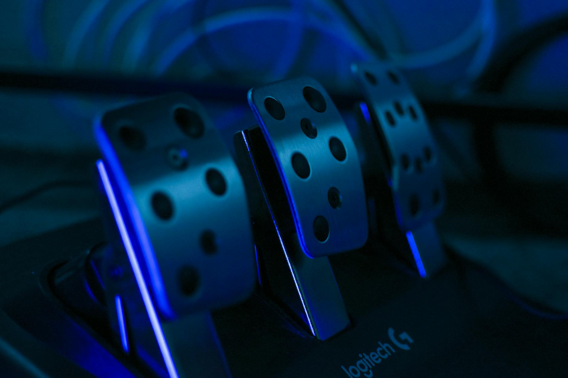 Close-up of gaming hardware components showing processor and design details
