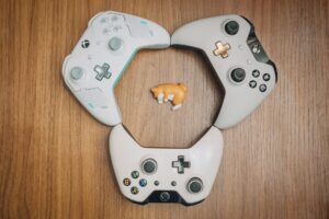 Nintendo’s Hollow Knight Silksong Launch Is Cooling Celeste Replays A game controller resting on a desk, representing indie gaming culture