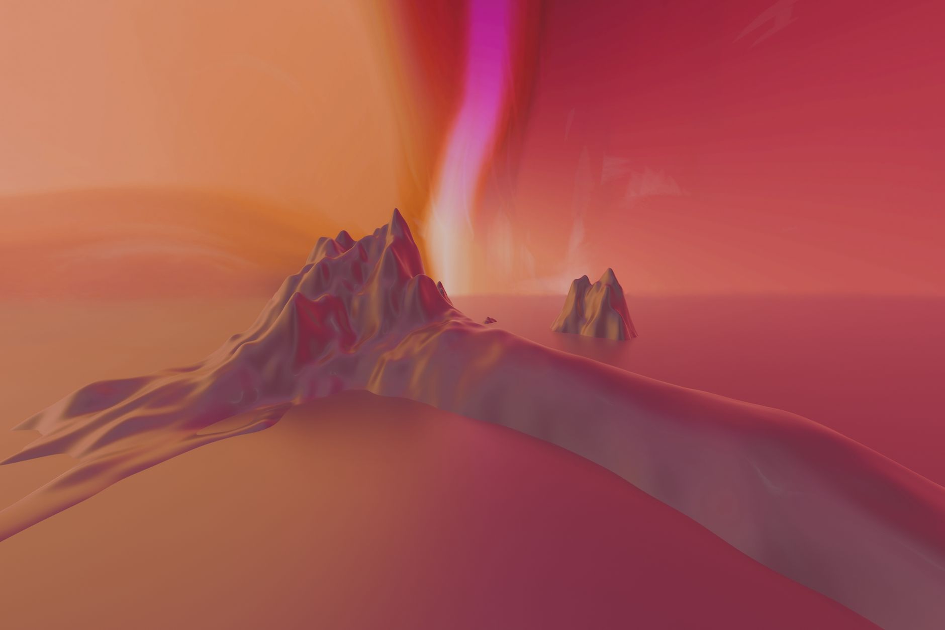 A sweeping mountain landscape evoking the open-world setting of Skyrim Anniversary Edition