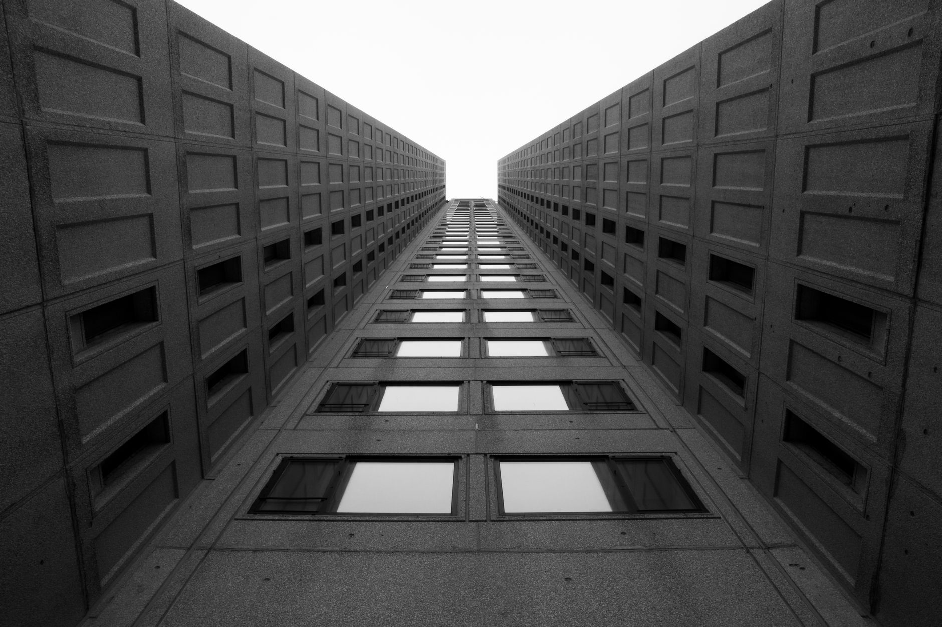 A brutalist concrete interior space similar to the architecture found in Remedy's Control
